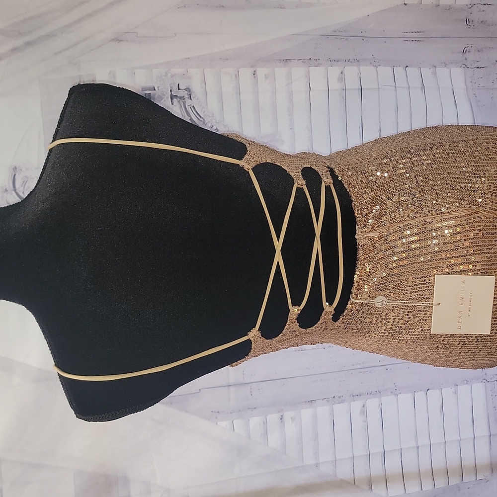 Gold sparkle maxi dress - Picture 6 of 9